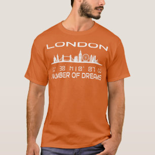 Skyline London Silhouette GPS Koordinaten 1 T-Shirt