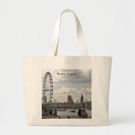 Skyline Londons England, Big Ben, London-Auge, Jumbo Stoffbeutel