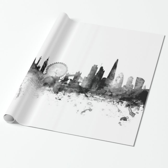Skyline Londons England Geschenkpapier (Ungerollt)