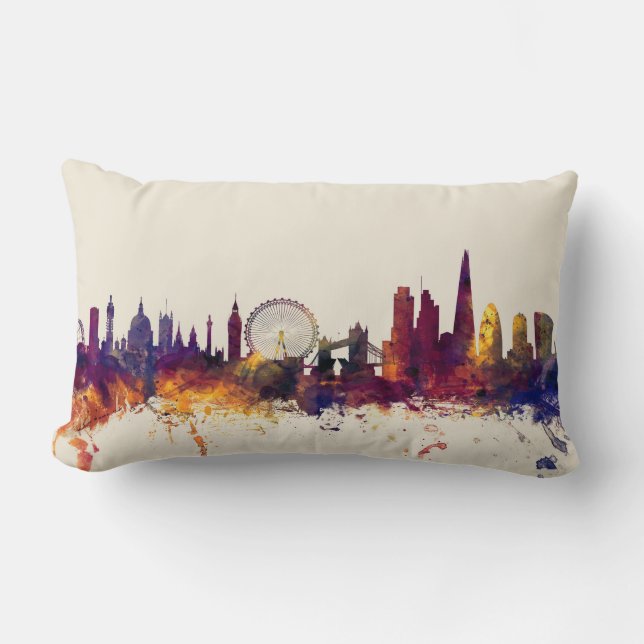 Skyline Londons England Lendenkissen (Vorderseite)