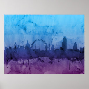 Skyline Londons England Poster