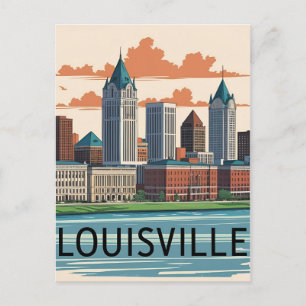 Skyline Louisville Kentucky USA Postkarte