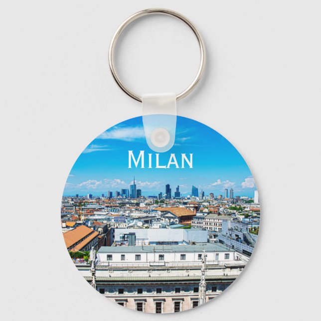 Skyline Mailands in Italien Schlüsselanhänger (Vorderseite)