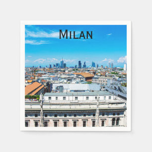Skyline Mailands in Italien Serviette