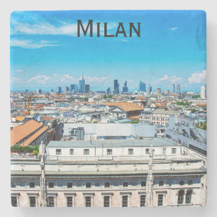 Skyline Mailands in Italien Steinuntersetzer
