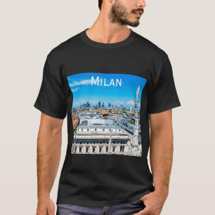 Skyline Mailands in Italien T-Shirt