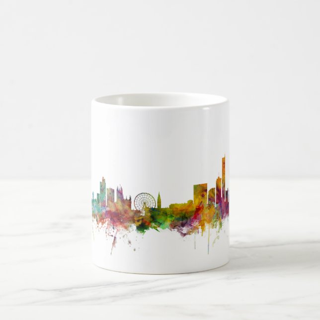 Skyline Manchesters England Kaffeetasse (Mittel)