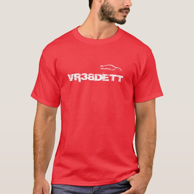 Skyline-Motor-Code VR38DETT mit Logo T-Shirt (Vorderseite)