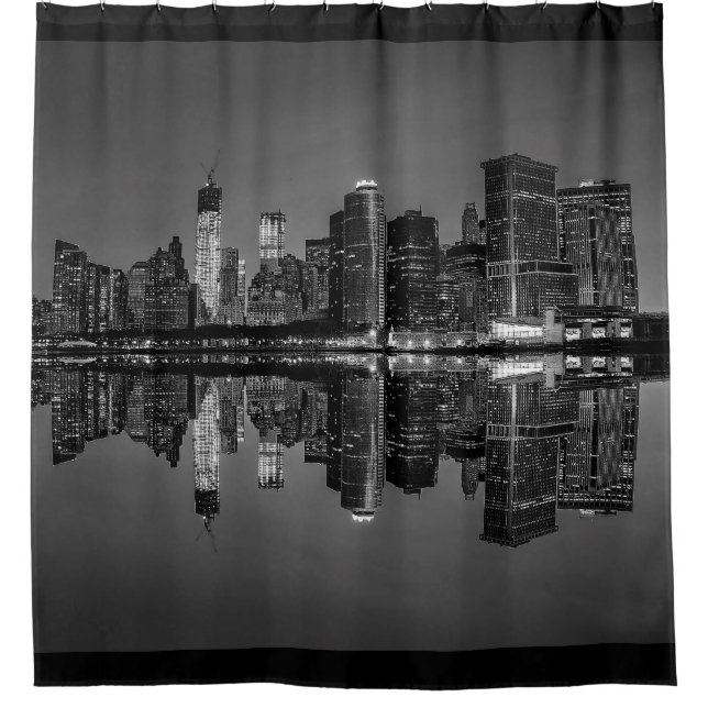 Skyline New York City Manhattan Duschvorhang (Vorderseite)
