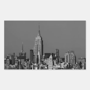 Skyline New York City Manhattan Rechteckiger Aufkleber