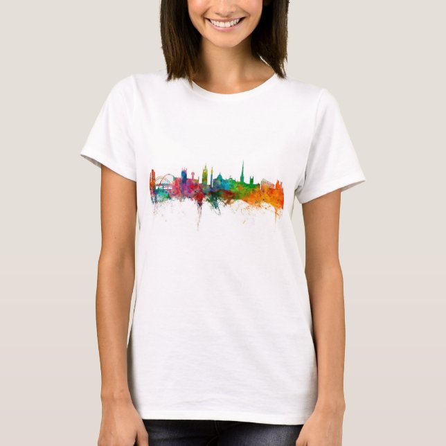 Skyline Newcastles England T-Shirt (Vorderseite)