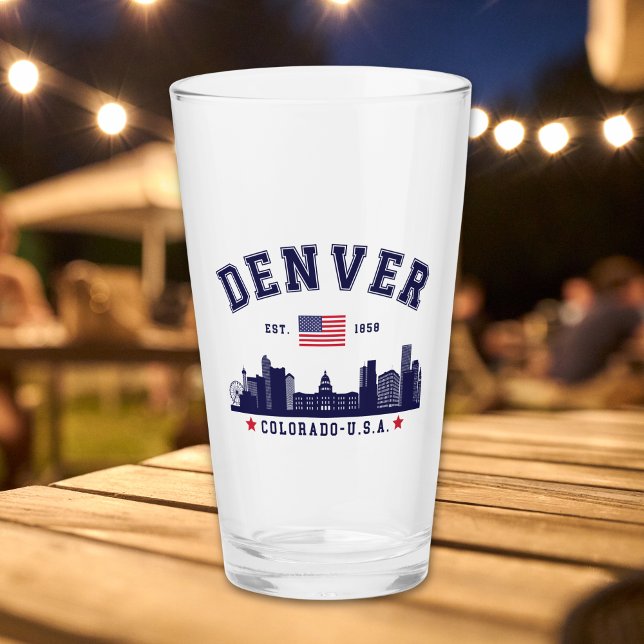 Skyline of Denver Colorado Artwork Glas (Von Creator hochgeladen)