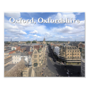 Skyline of Historic Oxford in Oxfordshire, UK Fotodruck