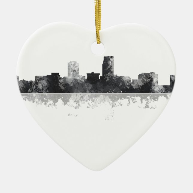 SKYLINE OMAHAS NEBRASKA KERAMIKORNAMENT (Vorne)