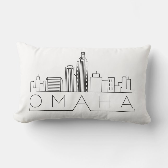 Skyline Omahas, Nebraska Lendenkissen (Vorderseite)