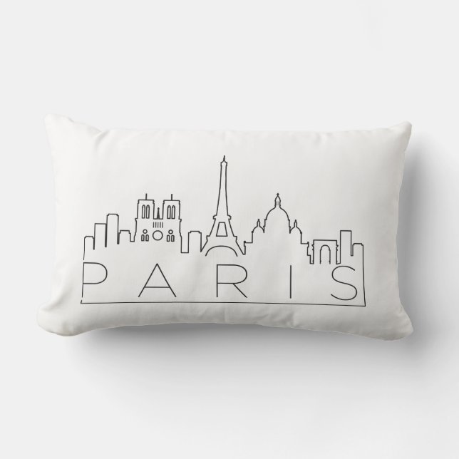 Skyline Paris, Frankreich Lendenkissen (Vorderseite)