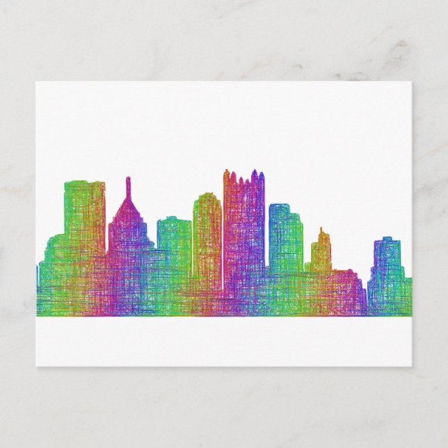 Skyline Pittsburgh Postkarte (Vorderseite)