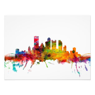Skyline Pittsburghs Pennsylvania Fotodruck