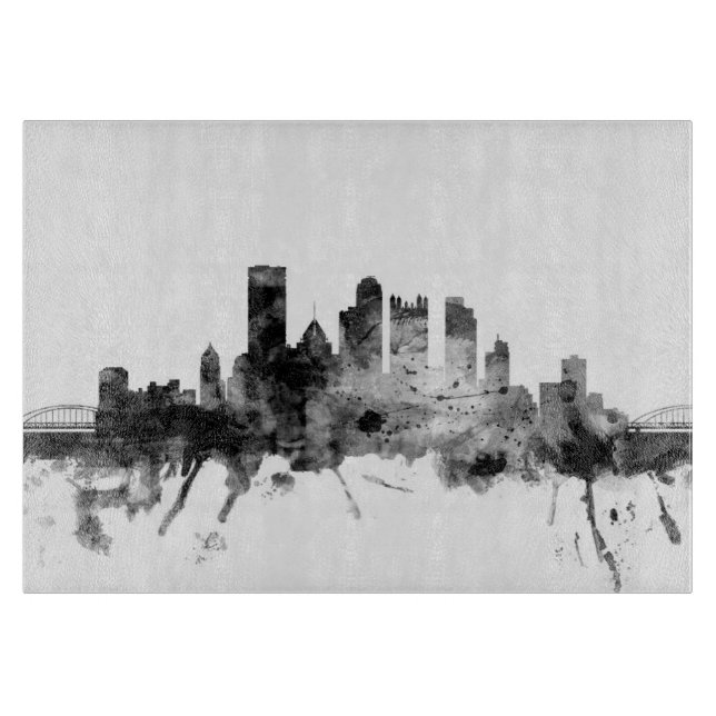 Skyline Pittsburghs Pennsylvania Schneidebrett (Vorderseite)
