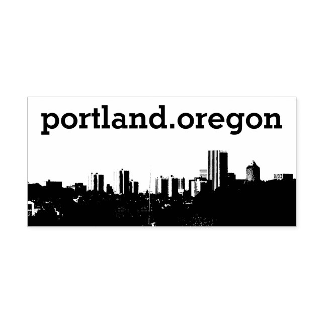 skyline.portland.oregon gummistempel (Prägung)