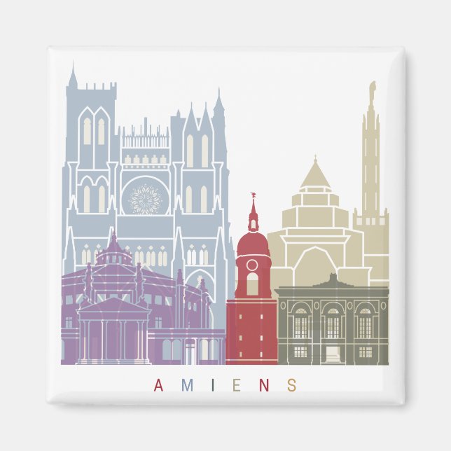 Skyline-Poster von Amiens Magnet (Vorne)