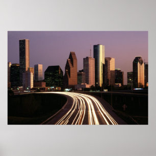 Skyline-Poster von Houston City AB 8.99 Uhr Poster