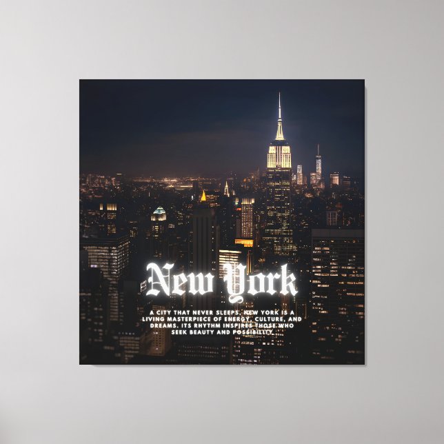 Skyline-Poster-Vorlage in New York Leinwanddruck (Vorderseite)