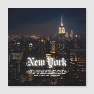 Skyline-Poster-Vorlage in New York Magnetkarte