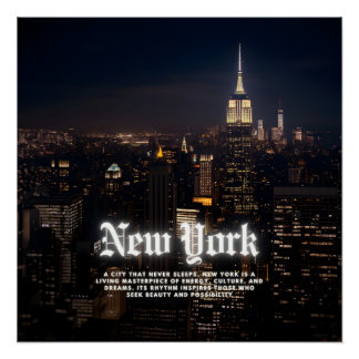 Skyline-Poster-Vorlage in New York Poster
