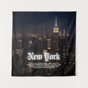 Skyline-Poster-Vorlage in New York Wandteppich