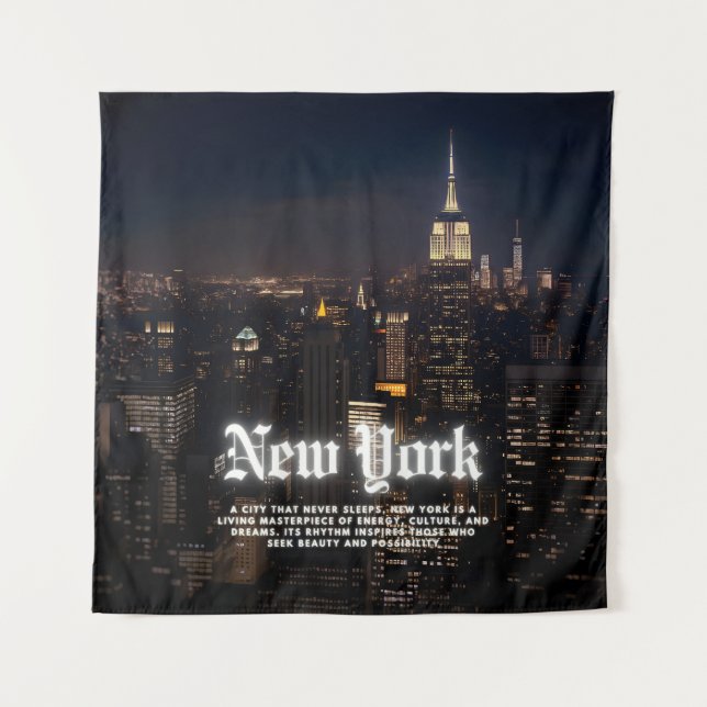 Skyline-Poster-Vorlage in New York Wandteppich (Vorderseite)