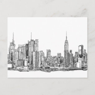 Skyline-Postkarte New York Postkarte