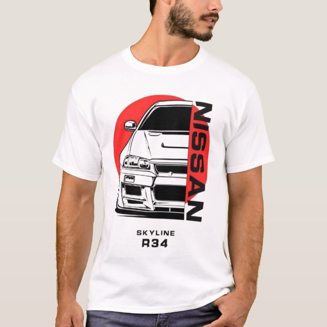 SKYLINE R34 T-Shirt (Vorderseite)