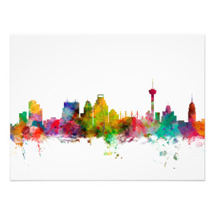 Skyline San Antonio Texas Fotodruck