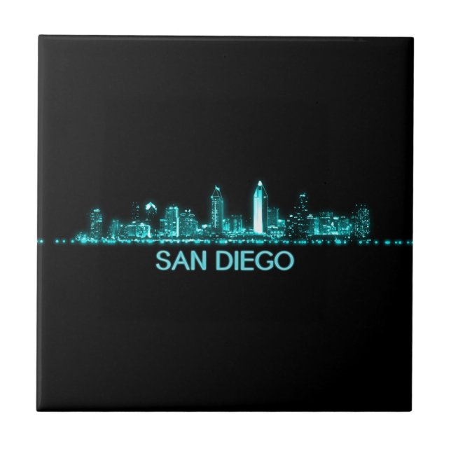 Skyline San Diego Fliese (Vorderseite)