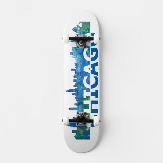 Skyline-Skateboard Chicagos USA Skateboard (Vorderseite)