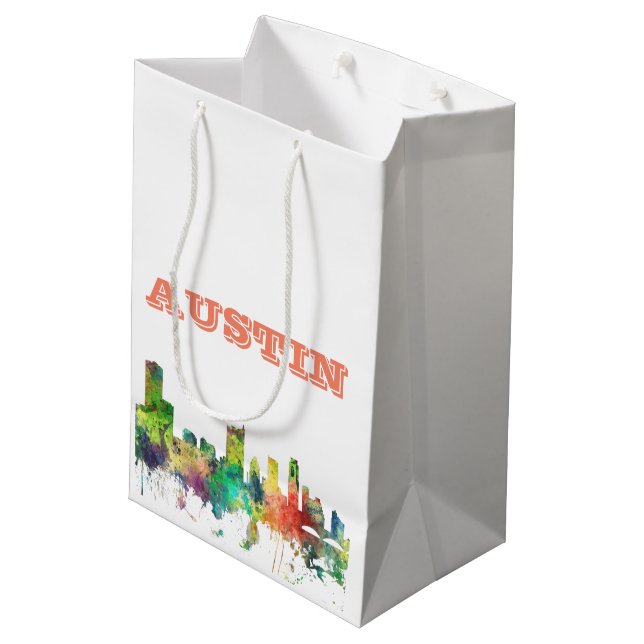 SKYLINE-SP AUSTINS TEXAS - MITTLERE GESCHENKTÜTE (Rückseite Schrägansicht)