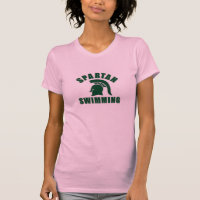 Skyline-spartanischer Schwimmen-T - Shirt