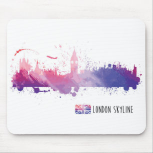 Skyline-Spritzen Londons England Mousepad