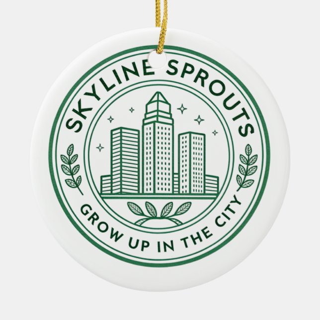 Skyline Sprouts Memorial Ornament | Urban Farming  (Vorne)