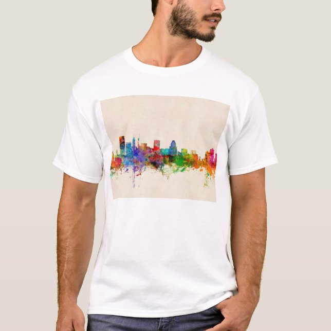 Skyline-Stadtbild Baltimores Maryland T-Shirt (Vorderseite)