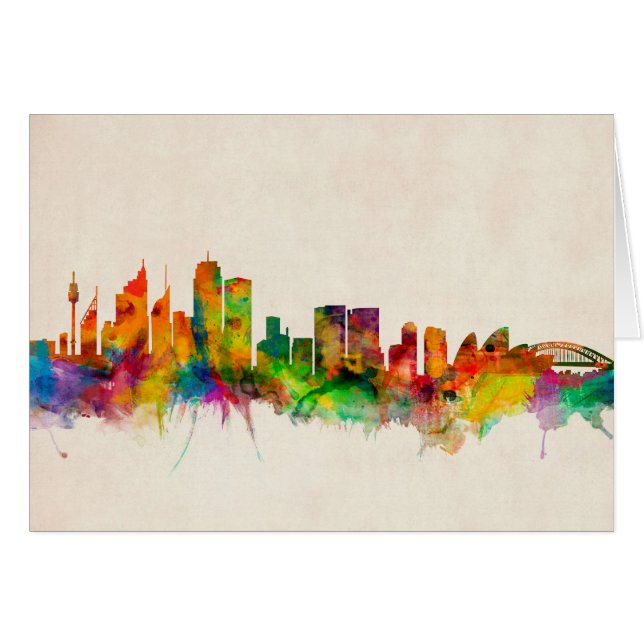 Skyline-Stadtbild Sydneys Australien (Vorderseite (Horizontal))