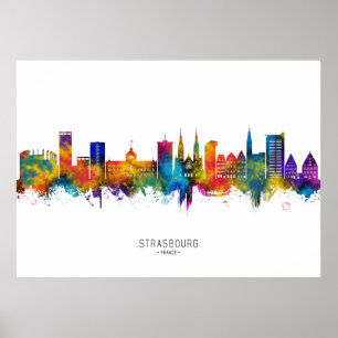Skyline Straßburg Poster
