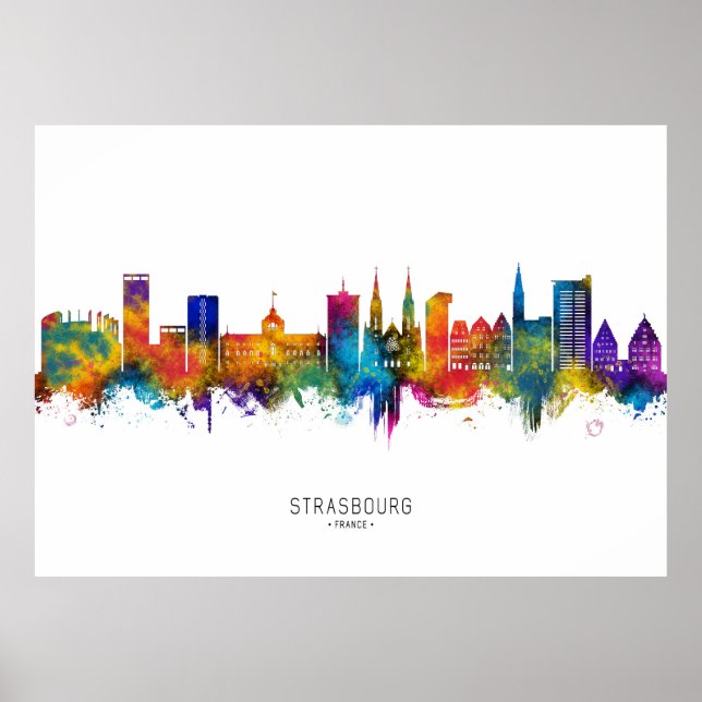 Skyline Straßburg Poster (Vorne)