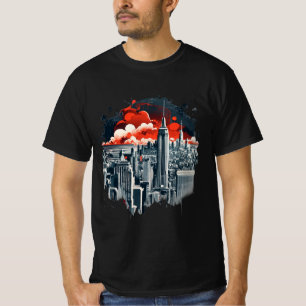 Skyline T - Shirt Design in New York City Manhatta