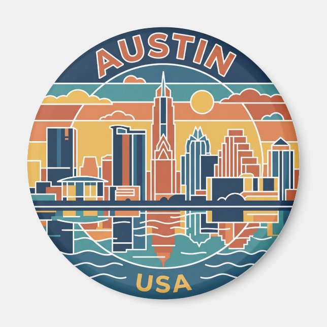 Skyline Texas Magnet (Vorne)