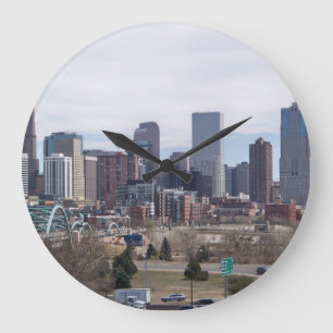 Skyline-Uhr Denvers, Colorado Große Wanduhr