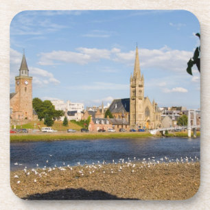 Skyline und Fluss der malerischen Stadt Inverness Getränkeuntersetzer