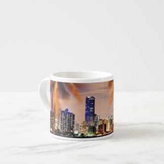 Skyline USA, Florida, Miami an der Dämmerung Espressotasse