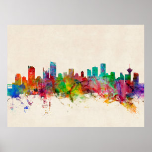 Skyline Vancouvers Kanada Poster